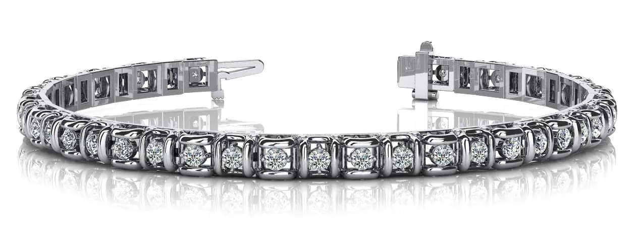 Cross Directional Link Lab-Grown Diamond Bracelet with 4.00 ct.(finished) 3.31mm