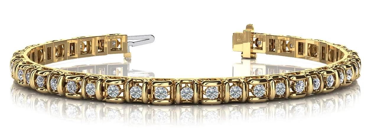 Cross Directional Link Lab-Grown Diamond Bracelet with 4.00 ct.(finished) 3.31mm
