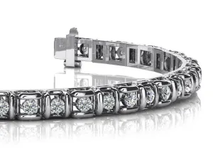 Cross Directional Link Lab-Grown Diamond Bracelet with 4.00 ct.(finished) 3.31mm