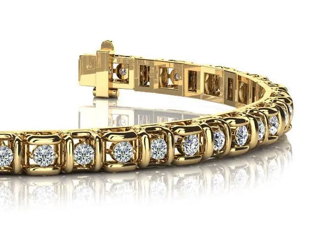 Cross Directional Link Lab-Grown Diamond Bracelet with 4.00 ct.(finished) 3.31mm