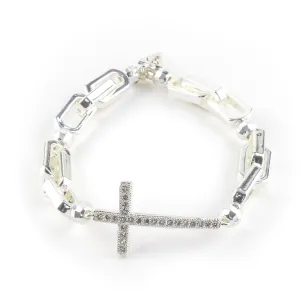Cross Silver Chain Single