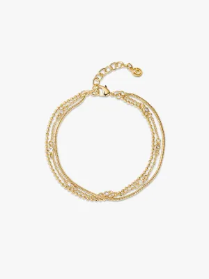 Crystal Beaded Layered Bracelet