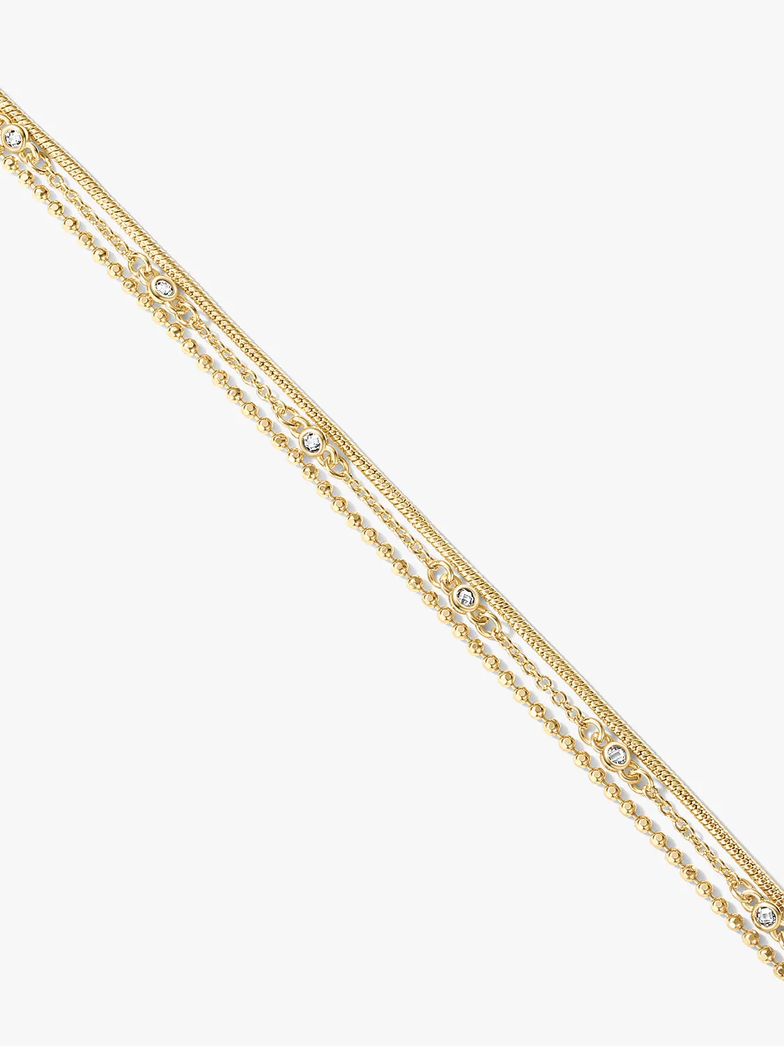 Crystal Beaded Layered Bracelet