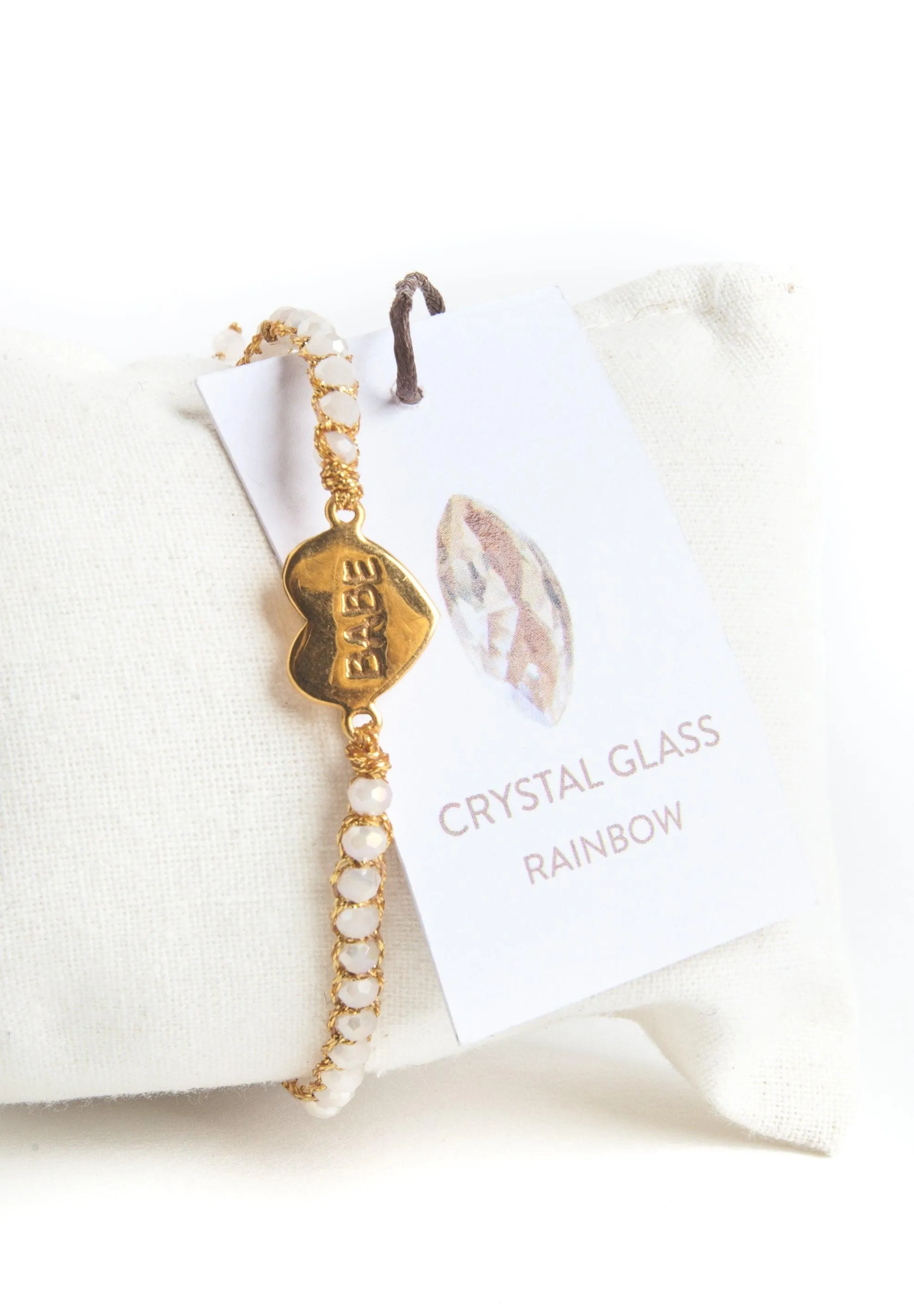 Crystal Rainbow Babe Bracelet | Gold