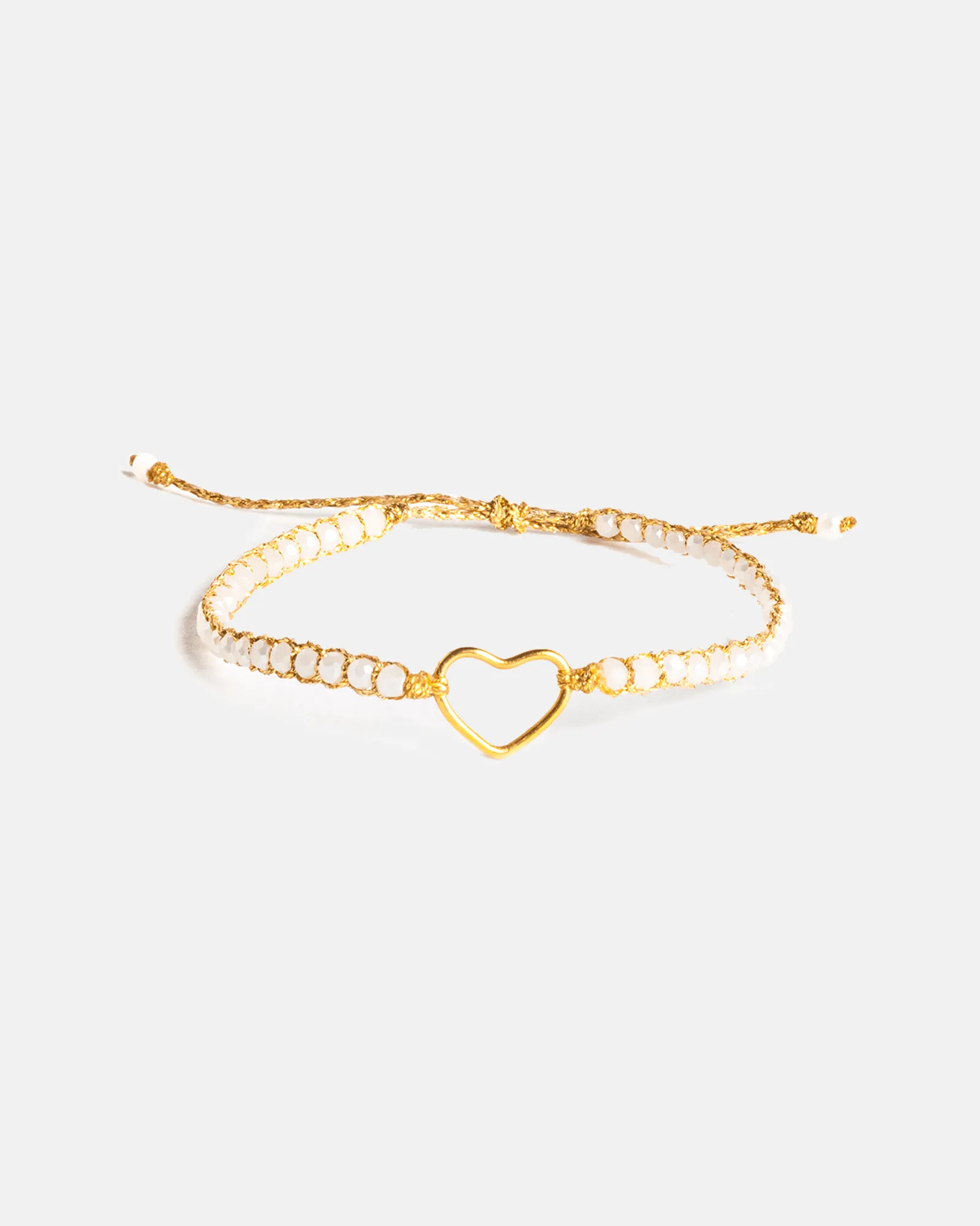Crystal Rainbow Heart Bracelet | Gold