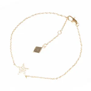 CRYSTAL STAR BRACELET GOLD