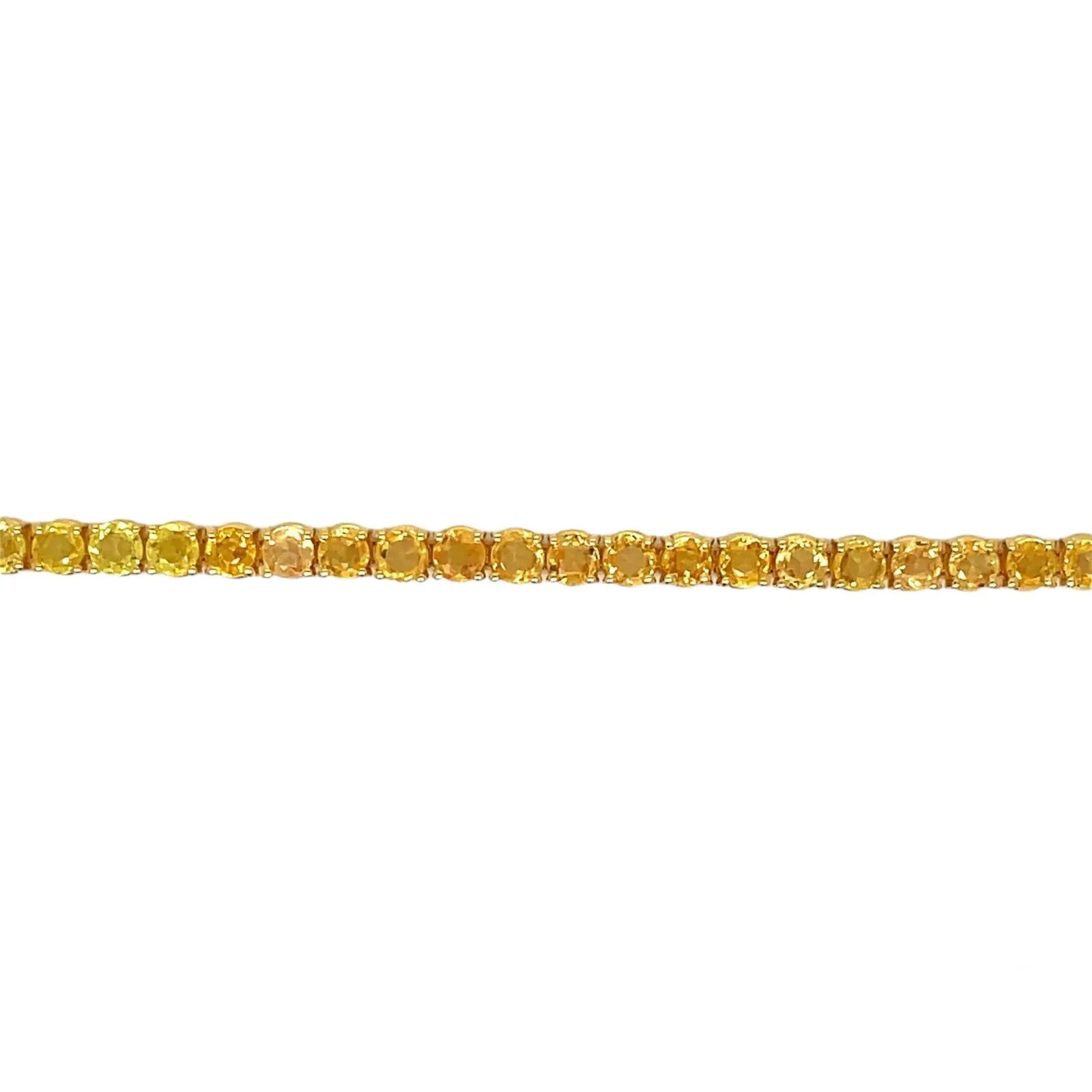 CTW 6.5 Natural Yellow Sapphire Gold Tennis Bracelet