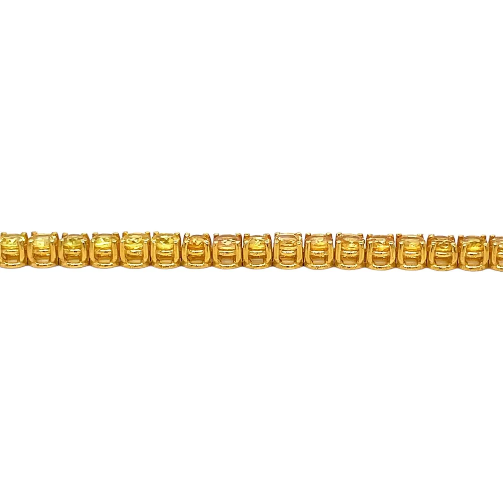 CTW 6.5 Natural Yellow Sapphire Gold Tennis Bracelet