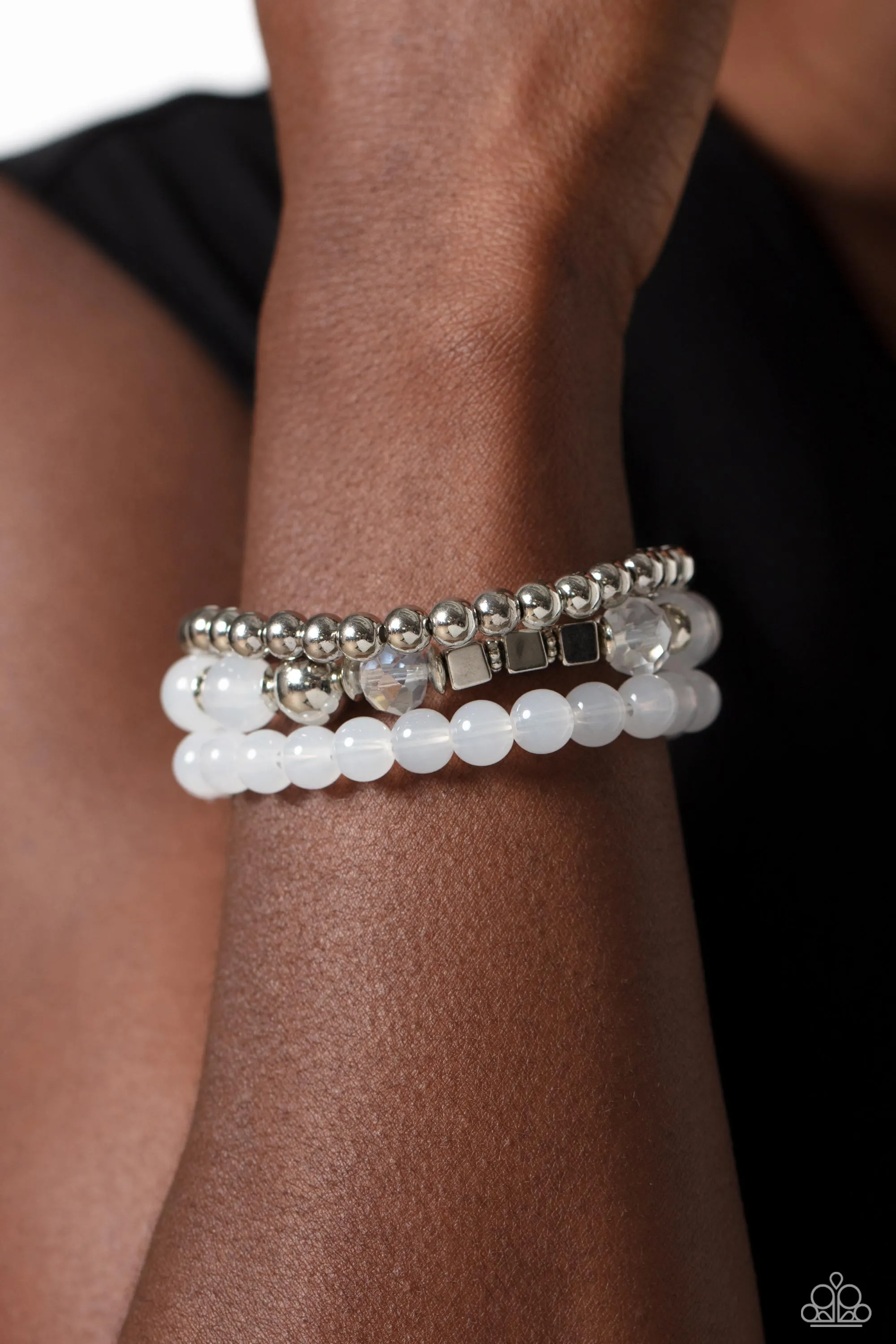 CUBE Your Enthusiasm - White (Beads) Bracelet