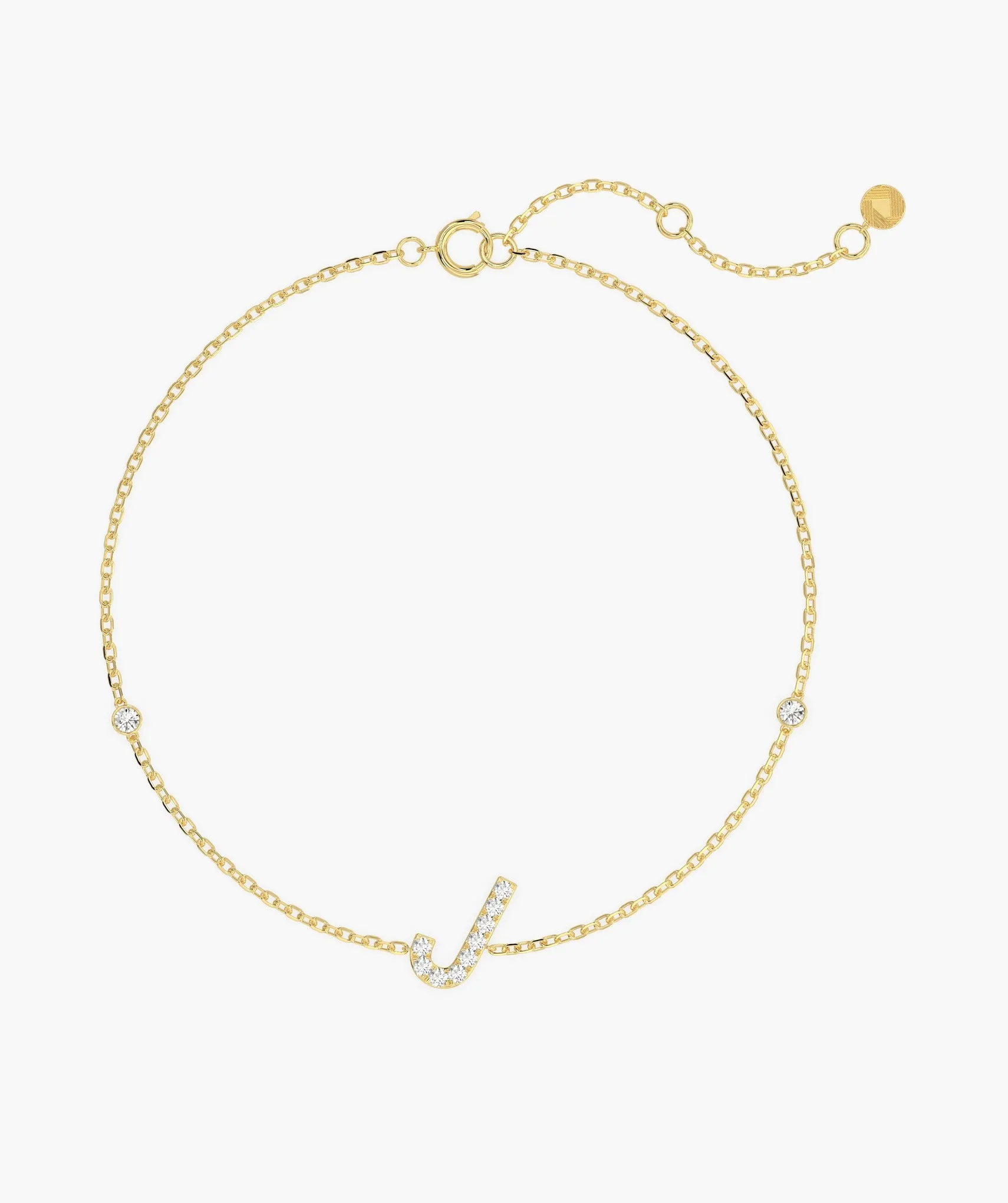 Custom J Diamond Bracelet