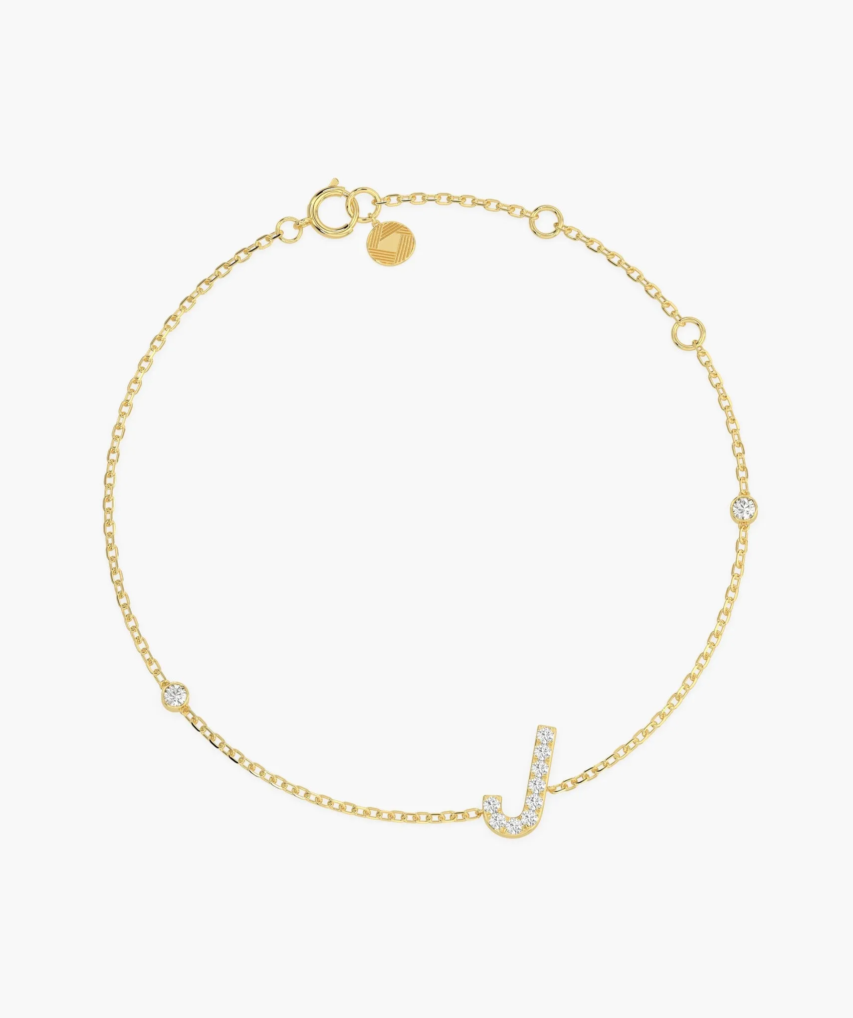 Custom J Diamond Bracelet
