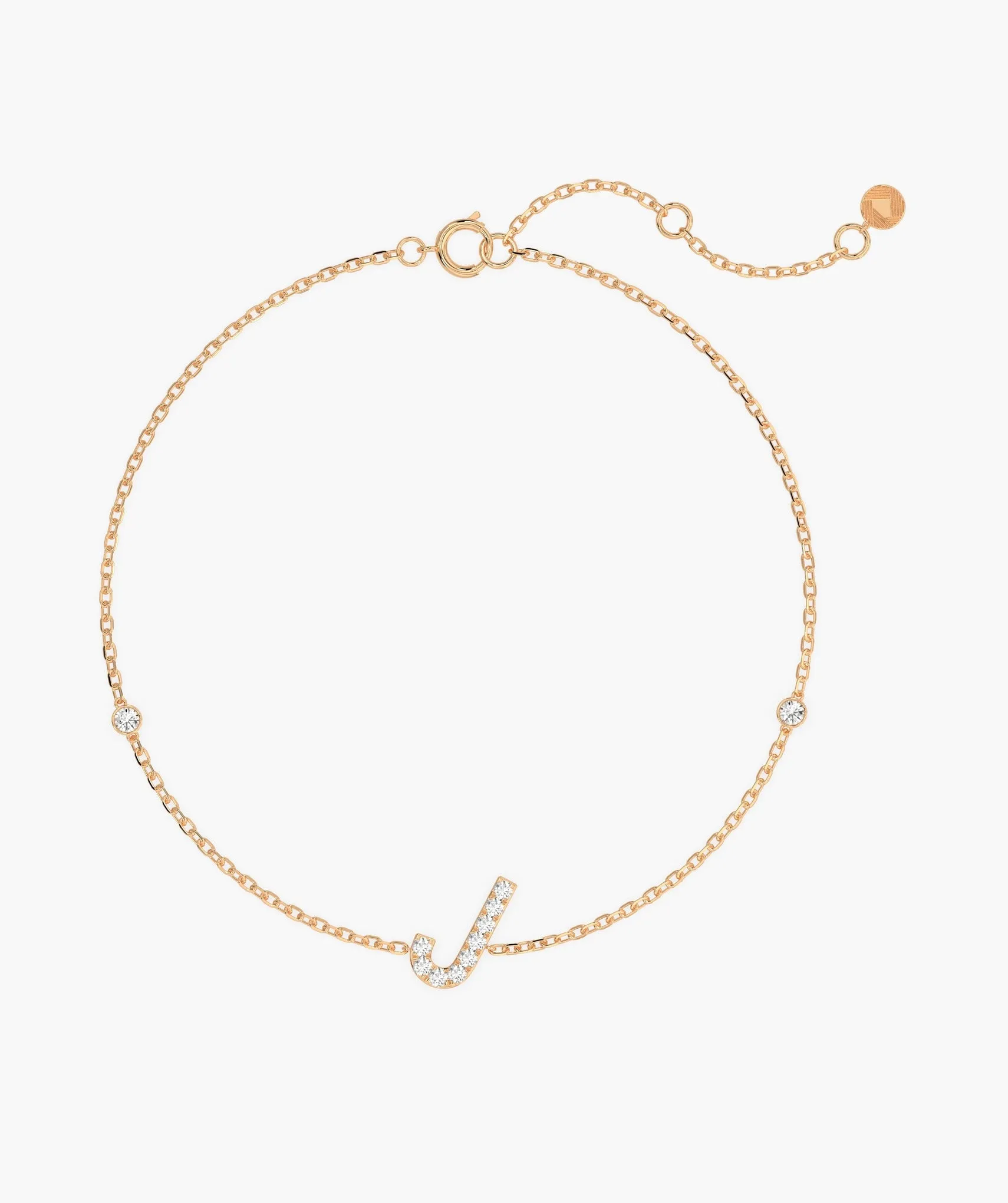 Custom J Diamond Bracelet