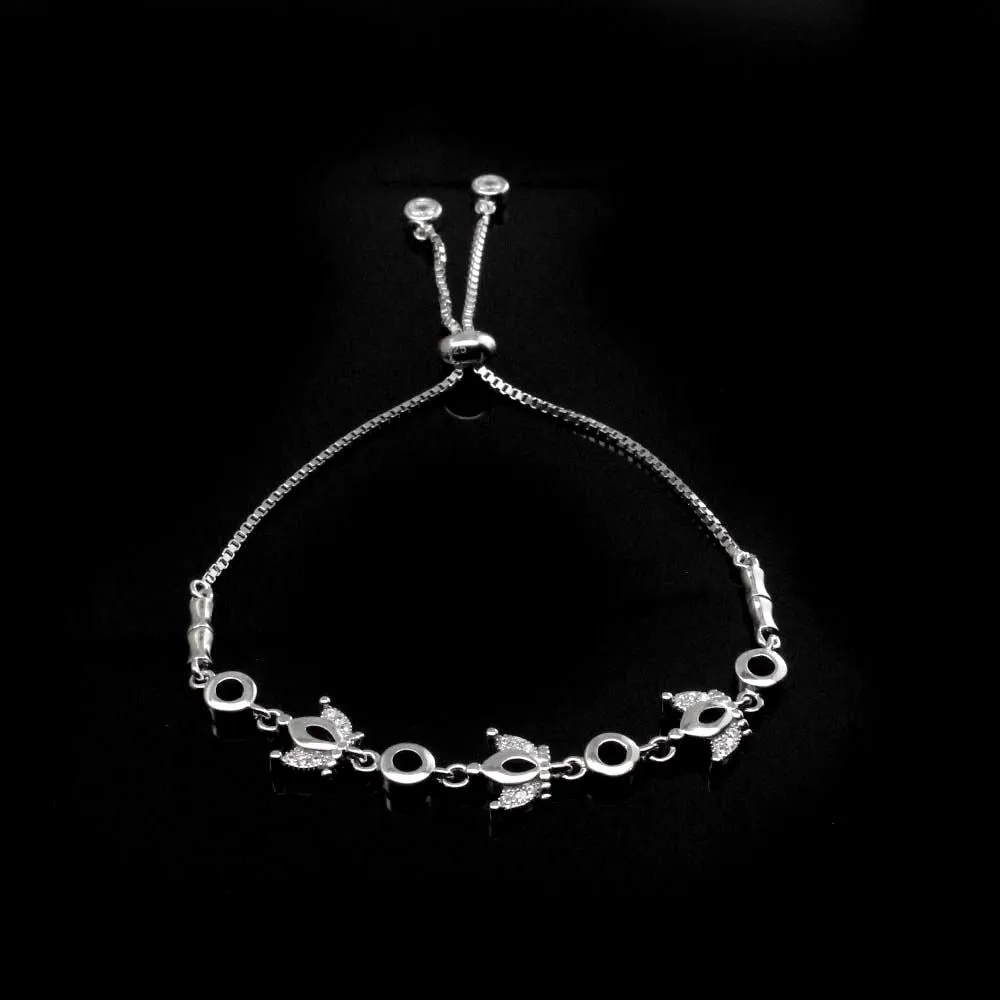 Cute 925 Sterling Silver platinum finish Bracelet for Girls