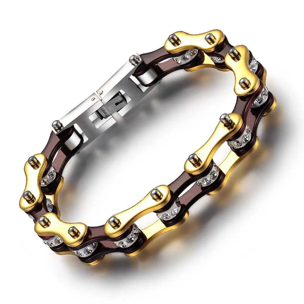 Cycolinks Black & Gold Crystal Bracelet