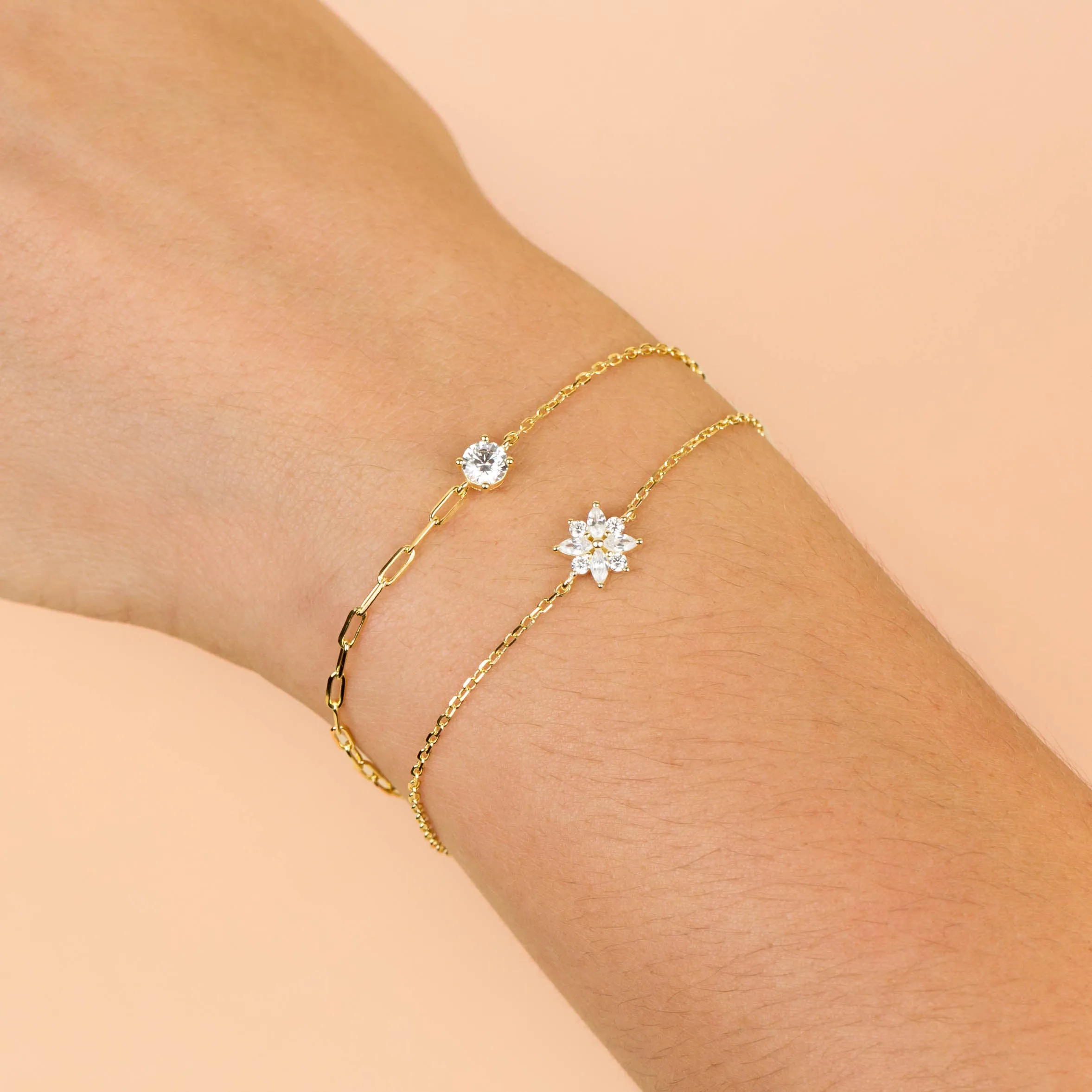 CZ Round Stone Bracelet