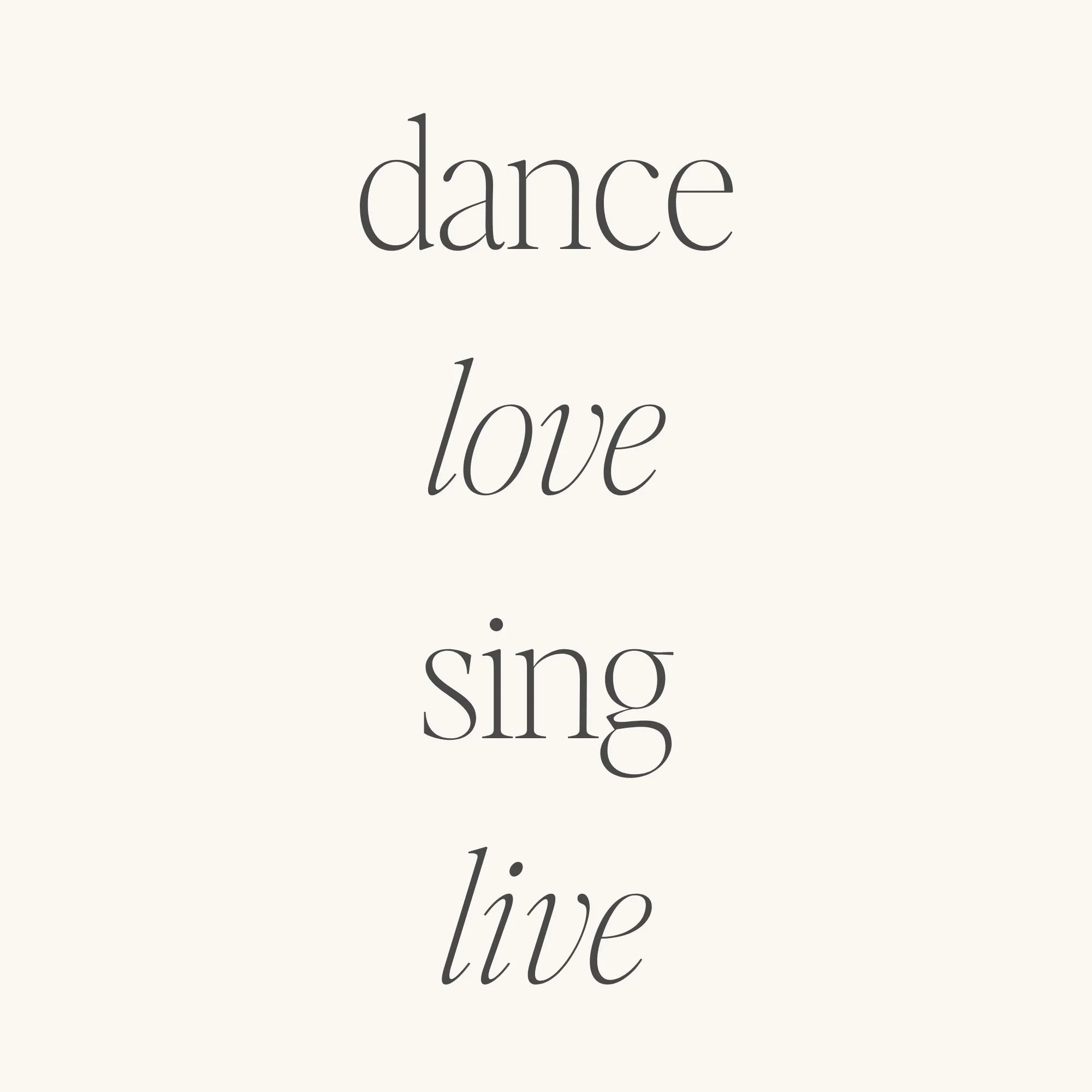 Dance Love Sing Live