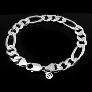 DASHING Genuine .925 Sterling Silver Figaro Link Men's Bracelet Man Jewelry