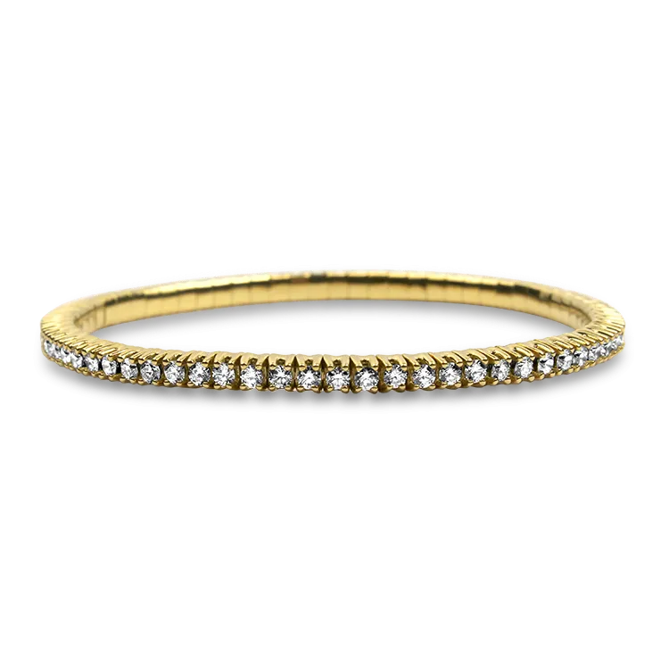 David Weisz 18k Yellow Gold 3.23cts. Diamond Stretch Bracelet