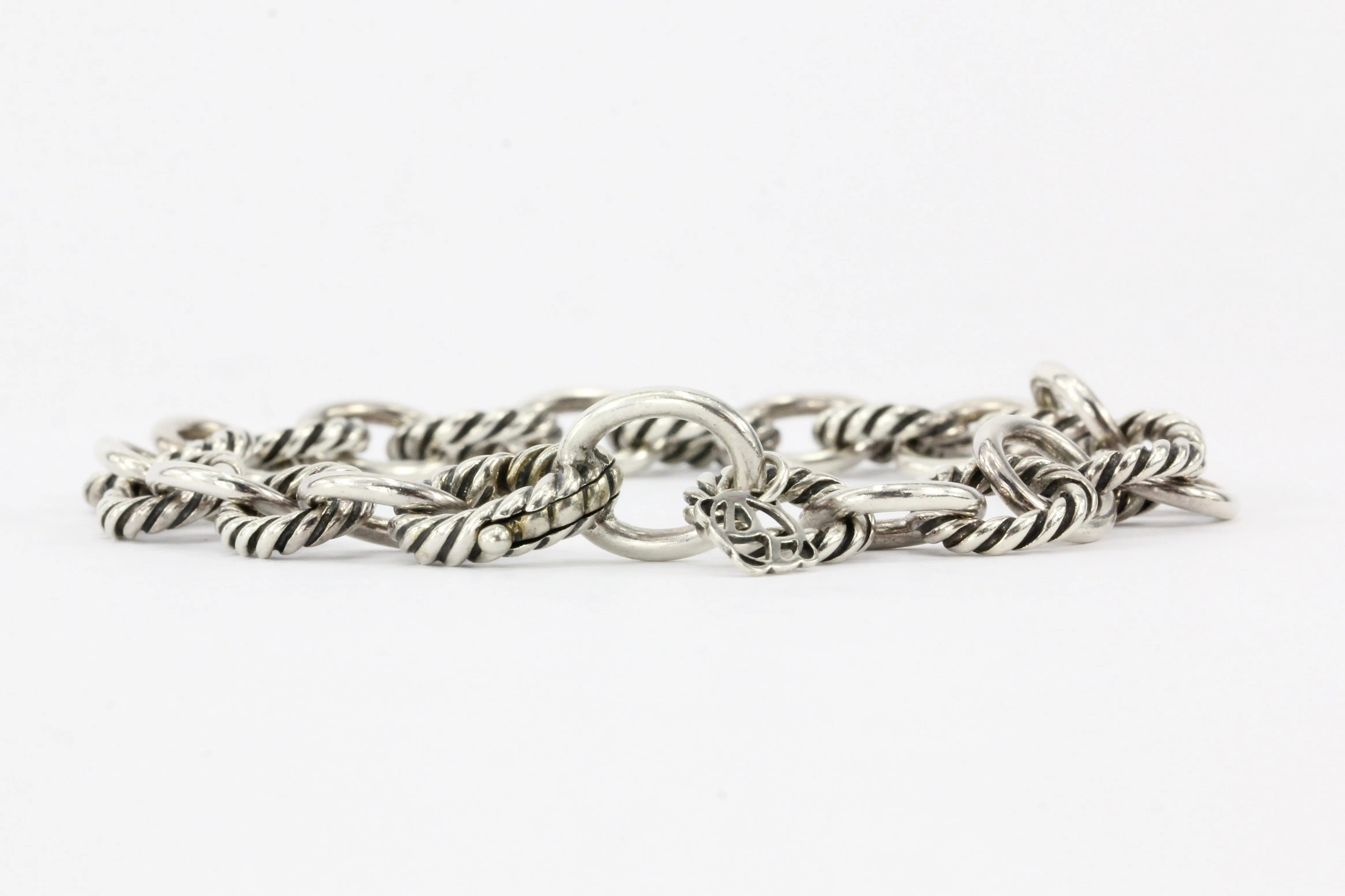 David Yurman Sterling Silver Large Oval Link Bracelet