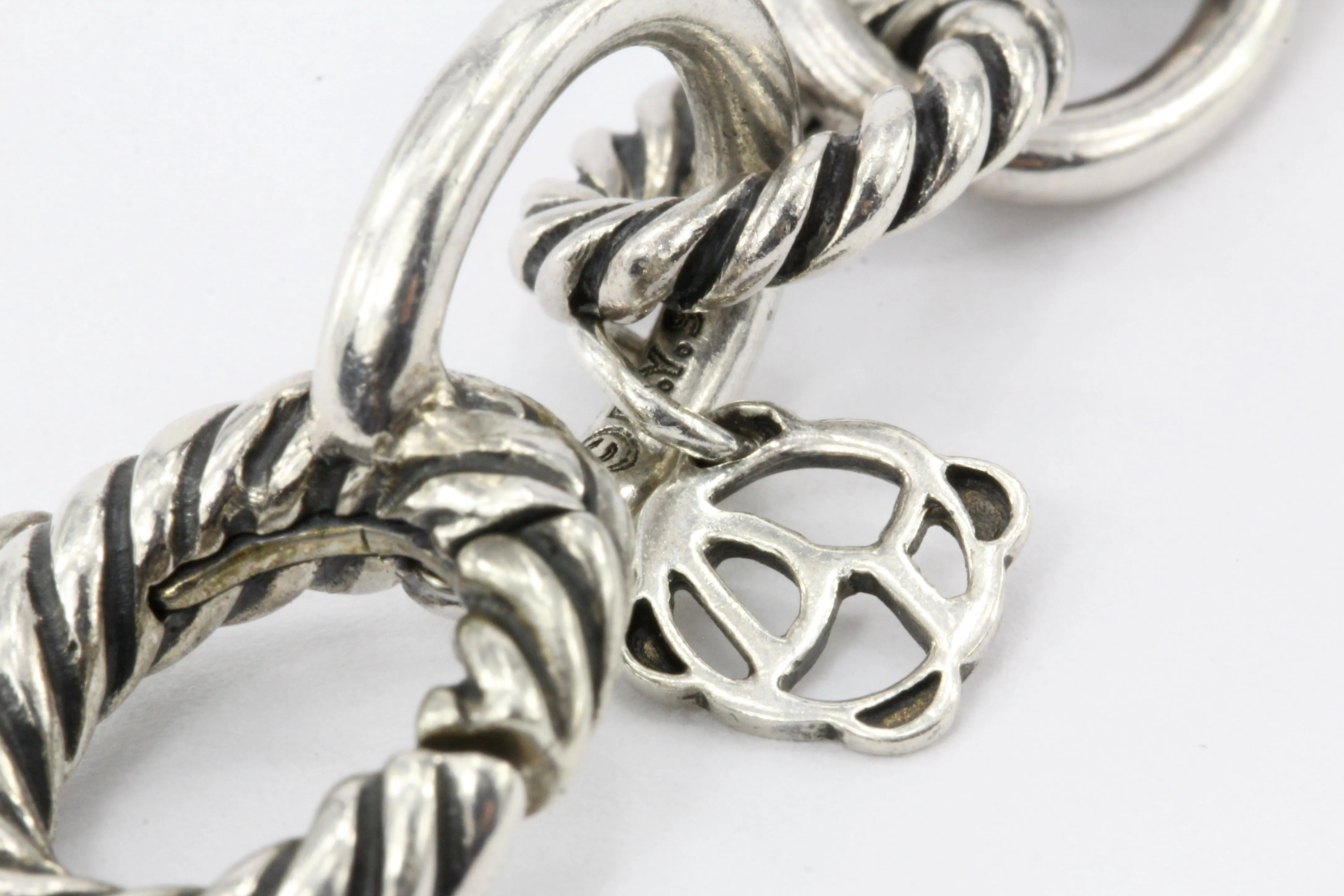 David Yurman Sterling Silver Large Oval Link Bracelet