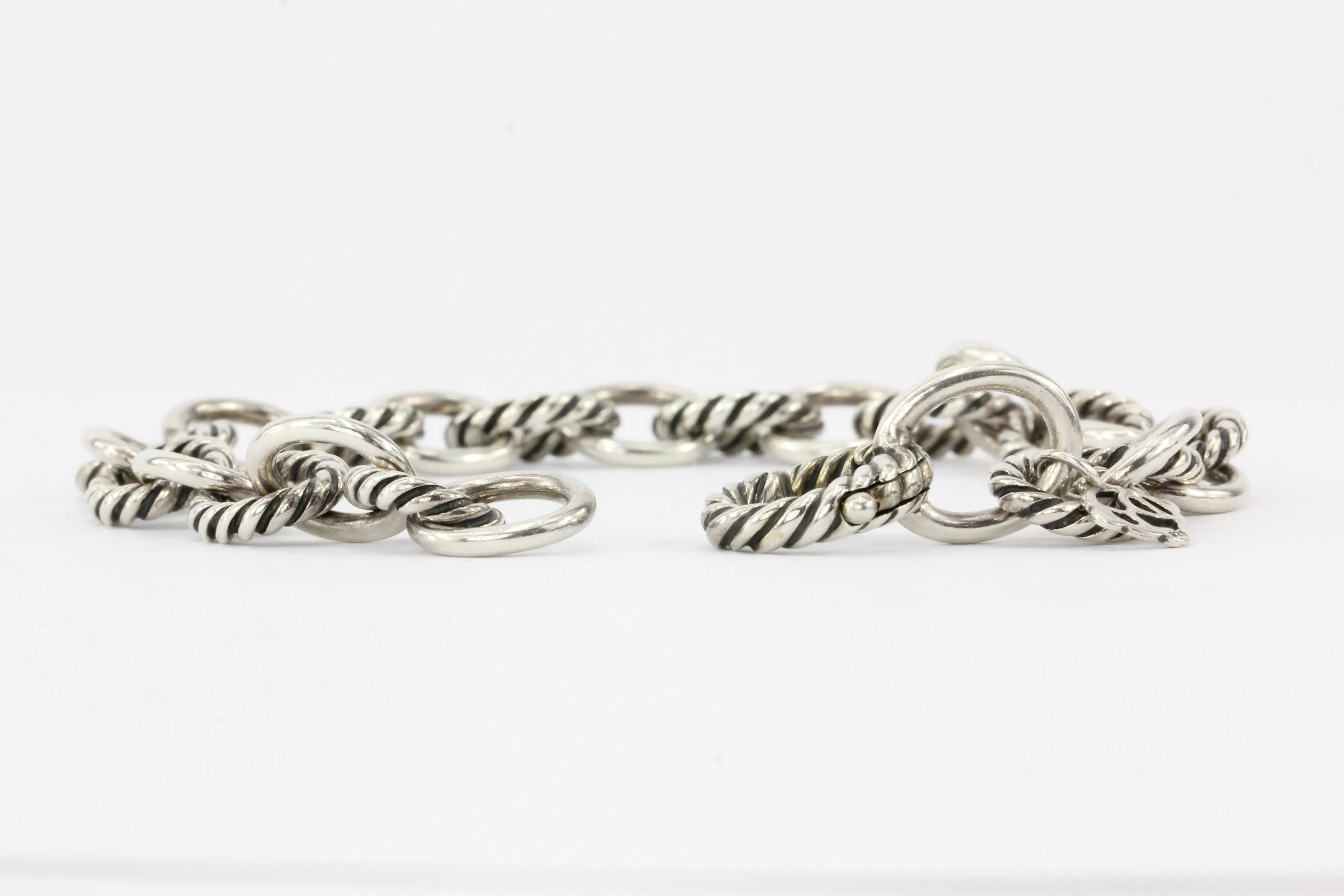 David Yurman Sterling Silver Large Oval Link Bracelet