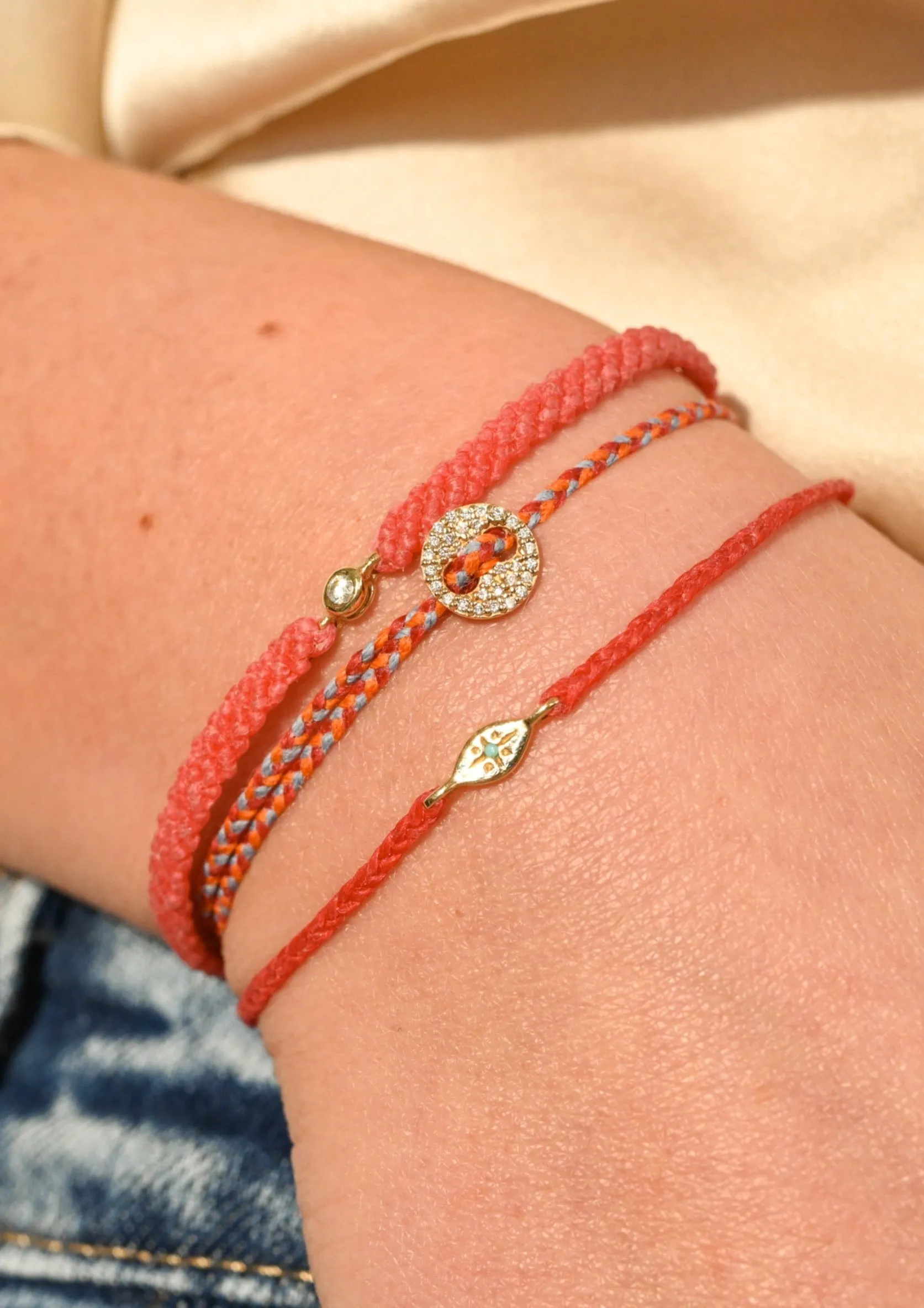 Diamond Signature Button Bracelet in Fire Blend