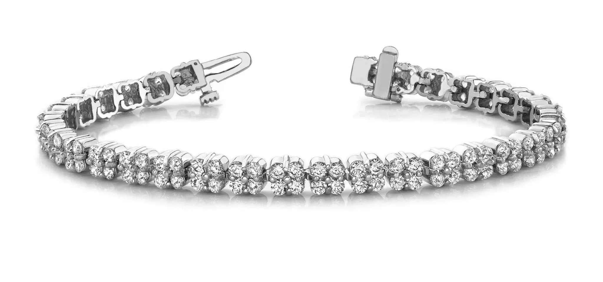 Diamond Squares Bracelet Lab-Grown Diamond with 4.96 ct.(finished) 2mm