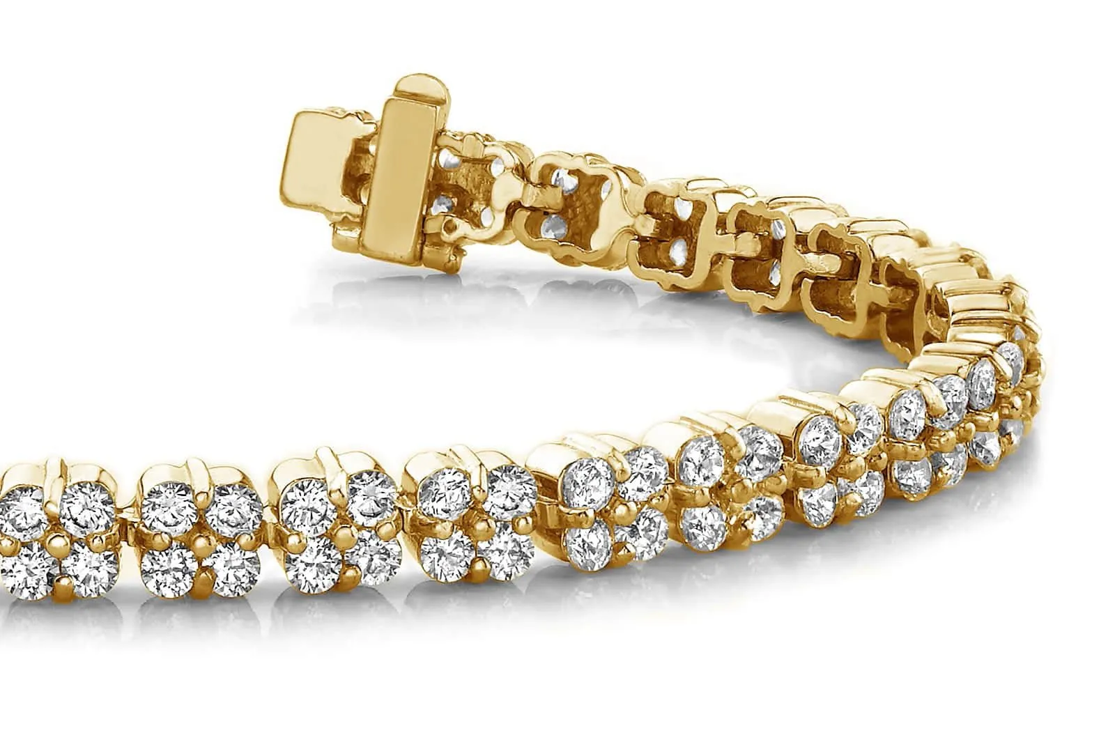 Diamond Squares Bracelet Lab-Grown Diamond with 4.96 ct.(finished) 2mm