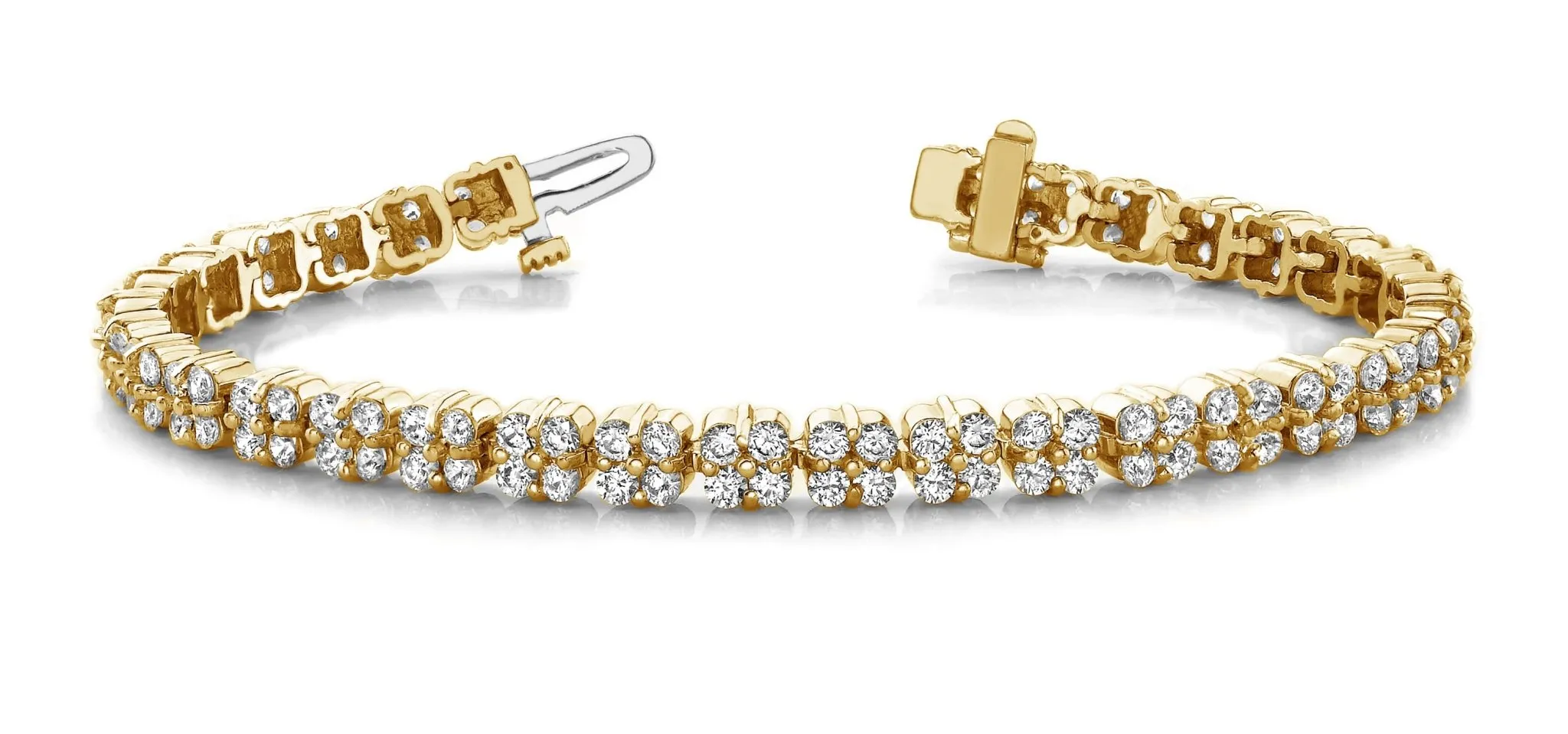 Diamond Squares Bracelet Lab-Grown Diamond with 4.96 ct.(finished) 2mm