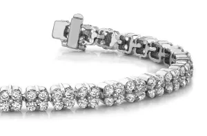 Diamond Squares Bracelet Lab-Grown Diamond with 4.96 ct.(finished) 2mm