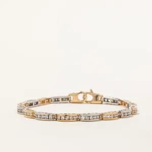 Diamond Two Toned Gold Bracelet | 2.57ctw | 7" |