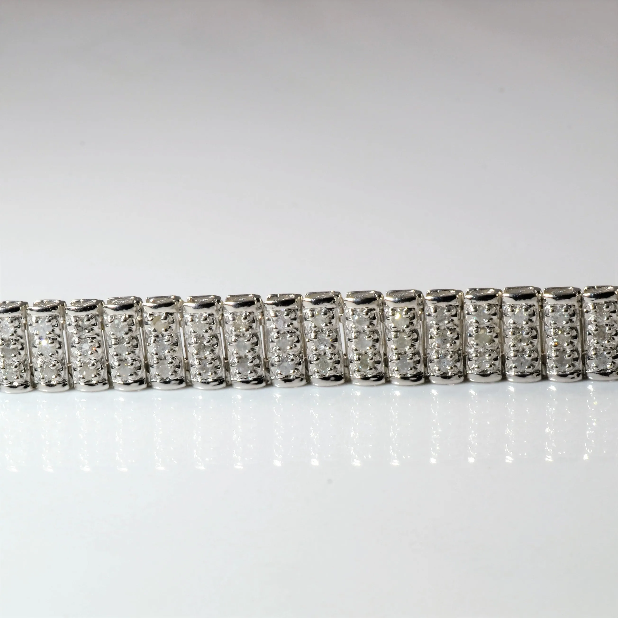 Diamond Wide Link Bracelet | 2.25ctw | 7" |