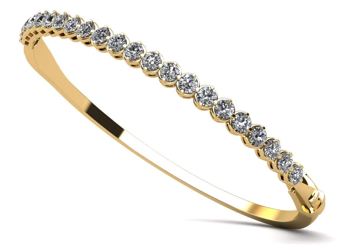Divinely Dazzling Bangle Lab-Grown Diamond Bracelet with 2.88 ct.(finished) 3.5mm
