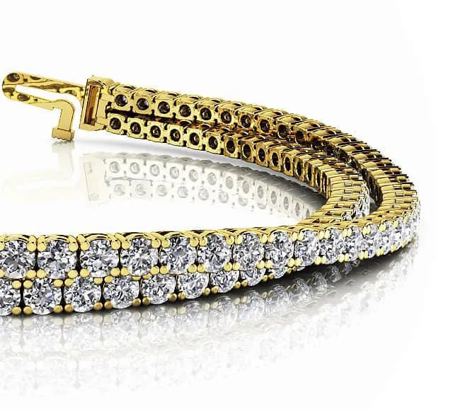 Double Strand Flexible Lab-Grown Diamond Bracelet with 5.66 ct.(finished) 2.2mm