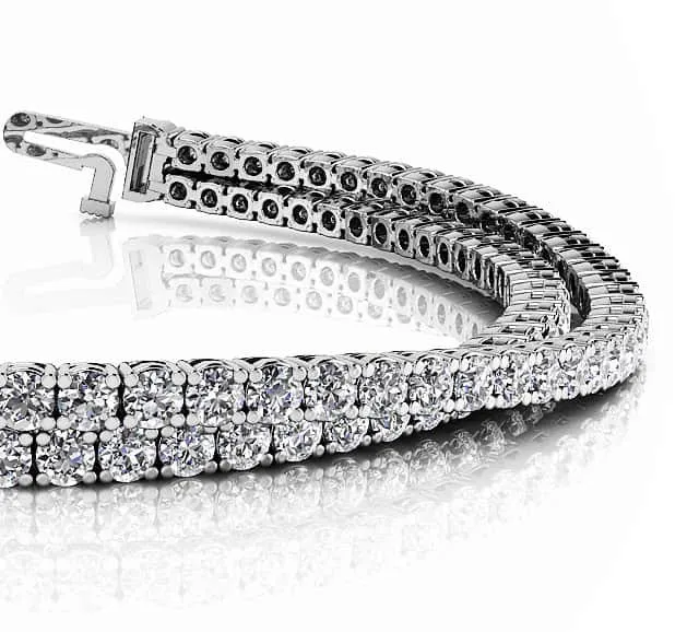 Double Strand Flexible Lab-Grown Diamond Bracelet with 5.66 ct.(finished) 2.2mm