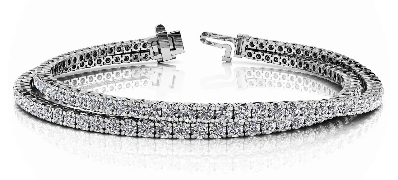 Double Strand Flexible Lab-Grown Diamond Bracelet with 5.66 ct.(finished) 2.2mm