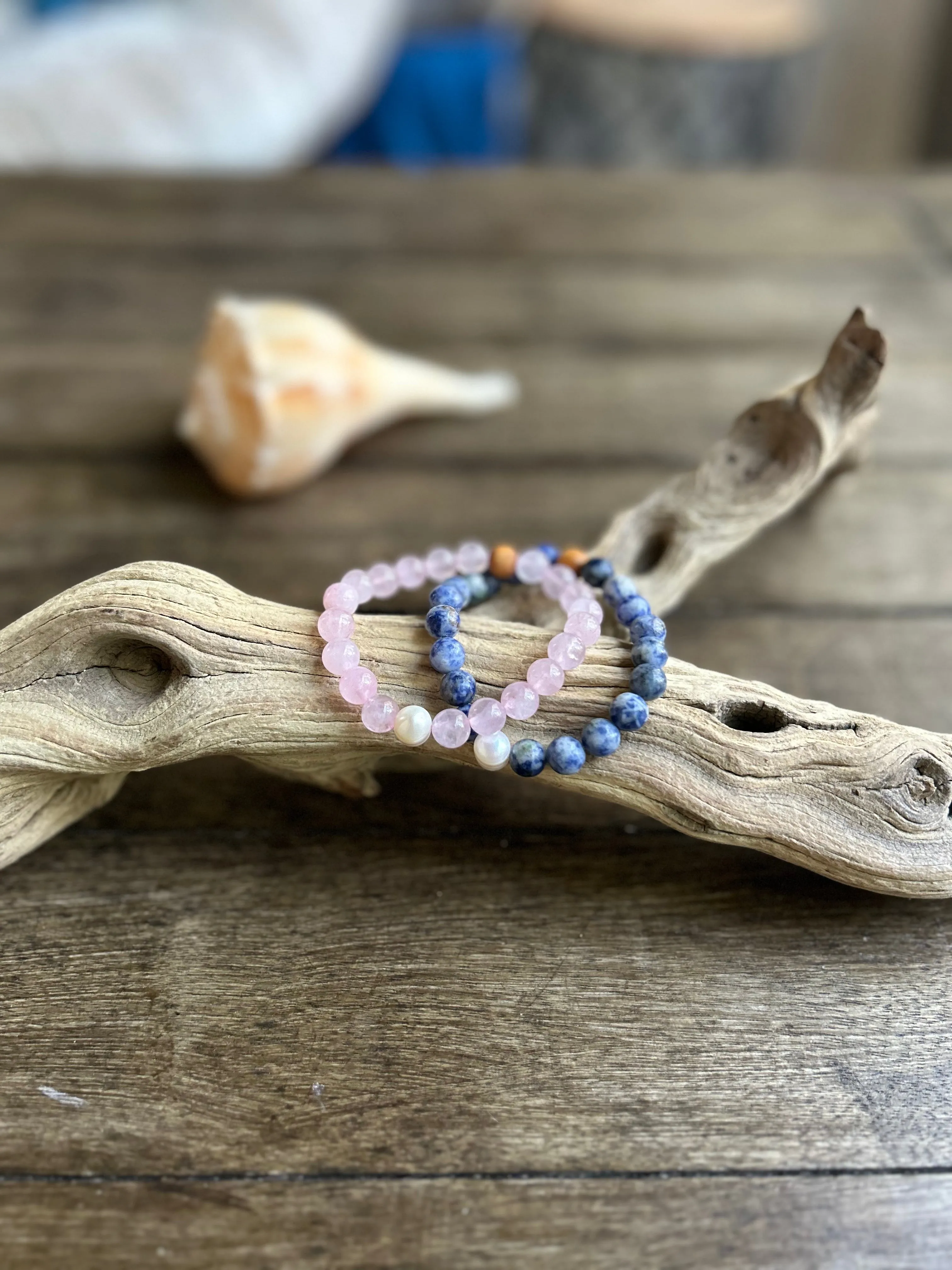 Drift Pearl Bracelet (Wood Stone)
