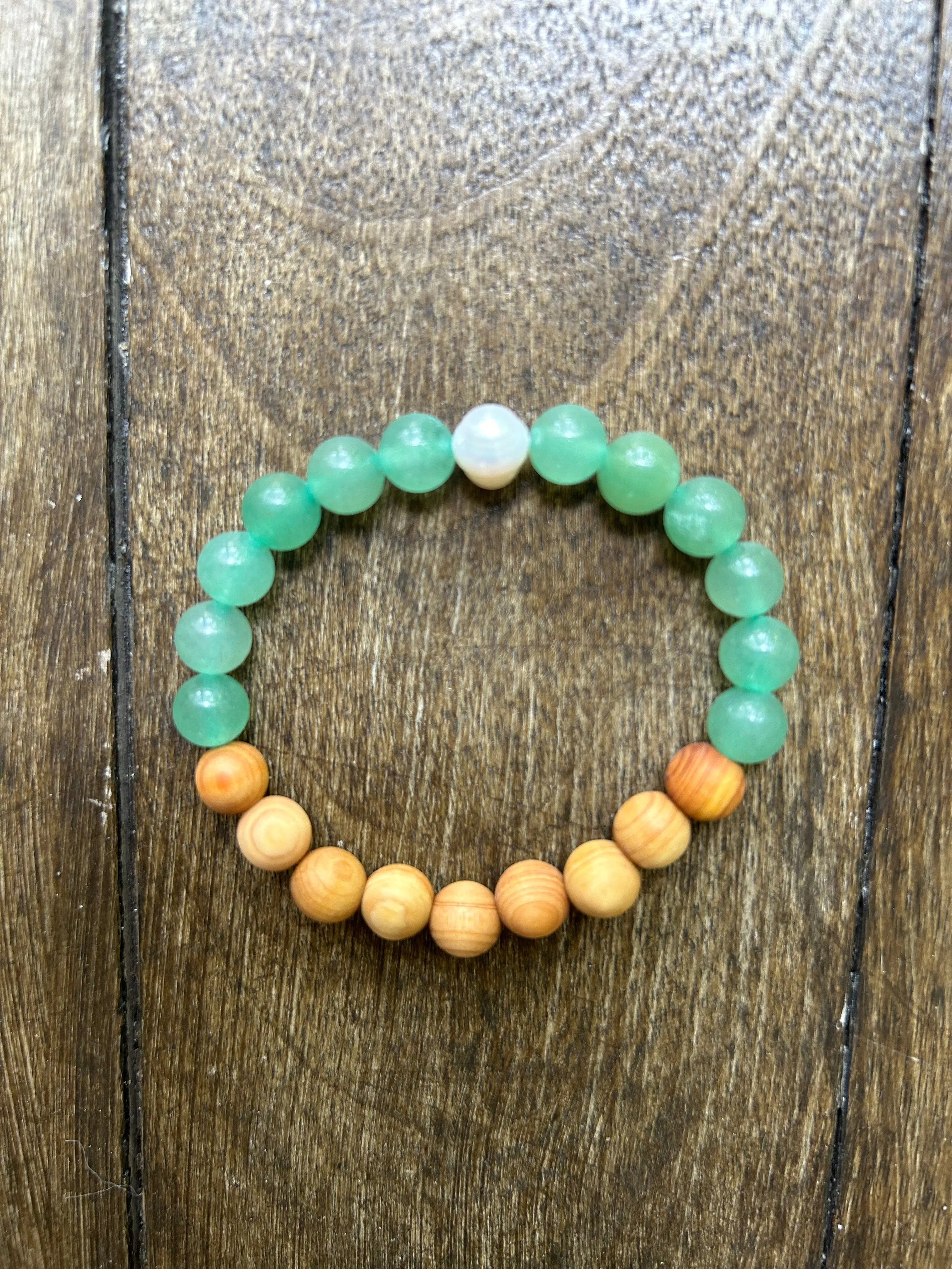 Drift Pearl Bracelet (Wood Stone)