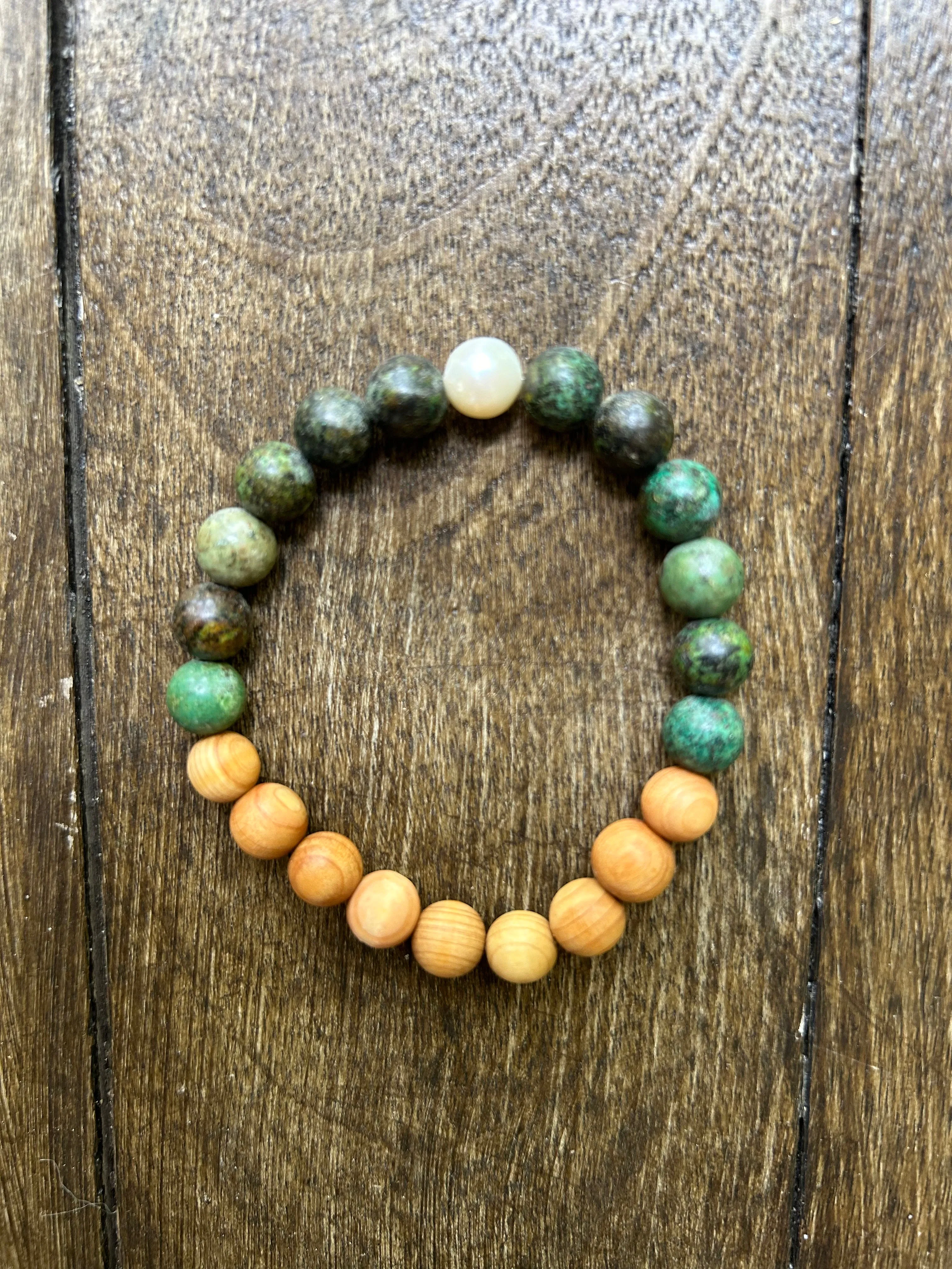 Drift Pearl Bracelet (Wood Stone)