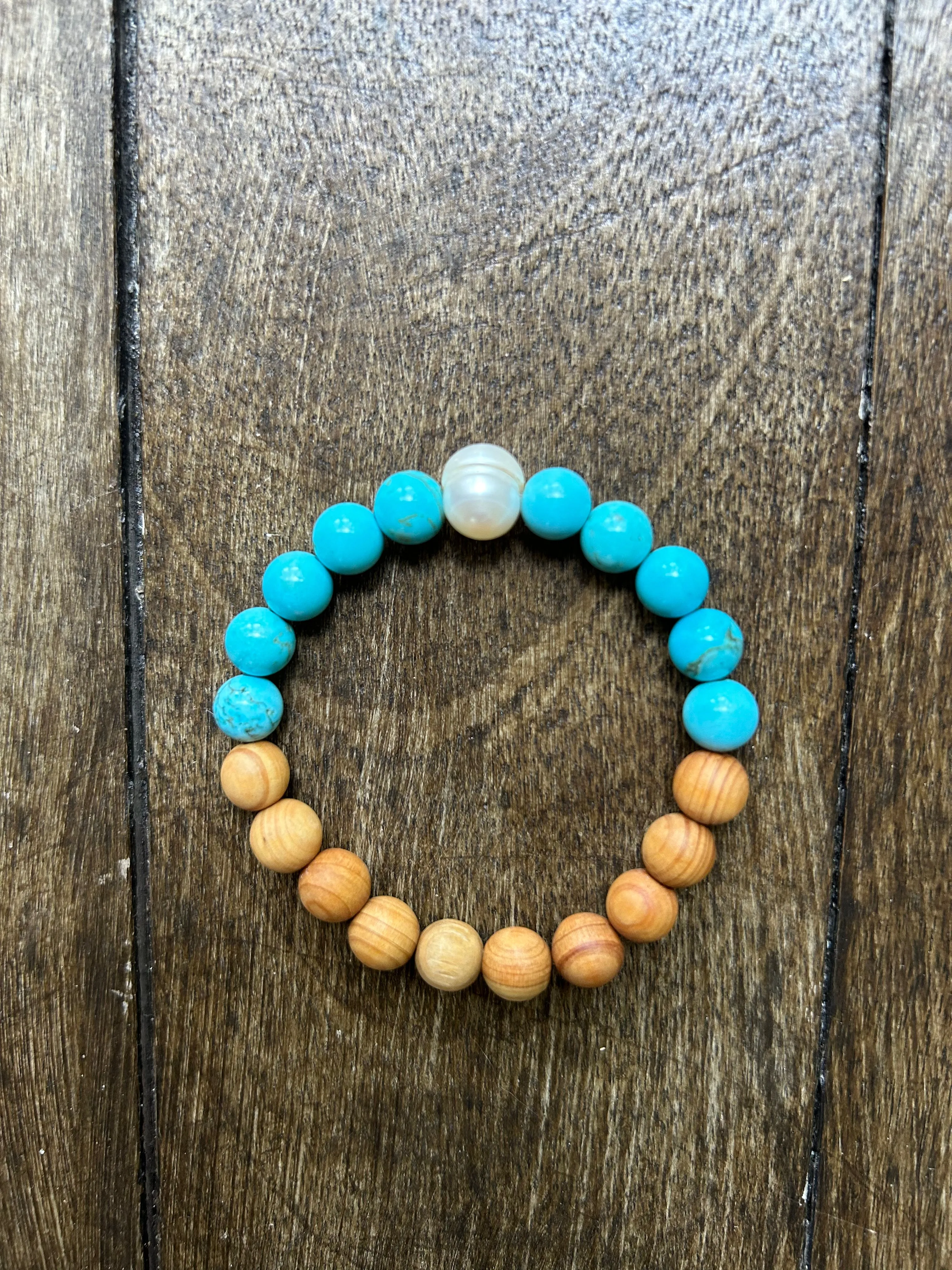 Drift Pearl Bracelet (Wood Stone)