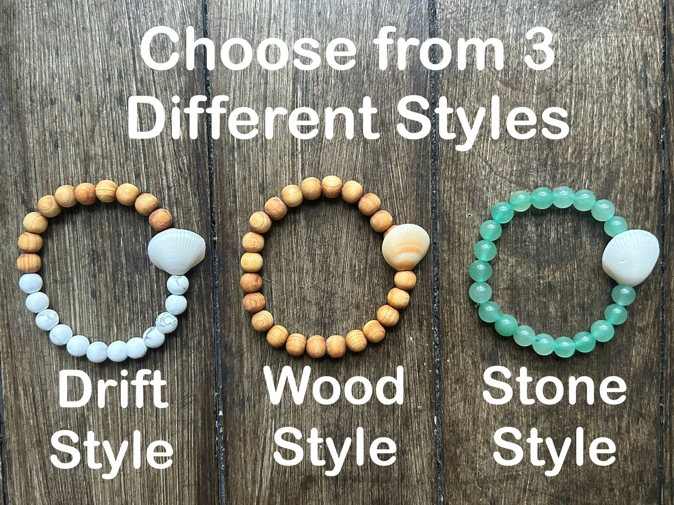 Drift Pearl Bracelet (Wood Stone)