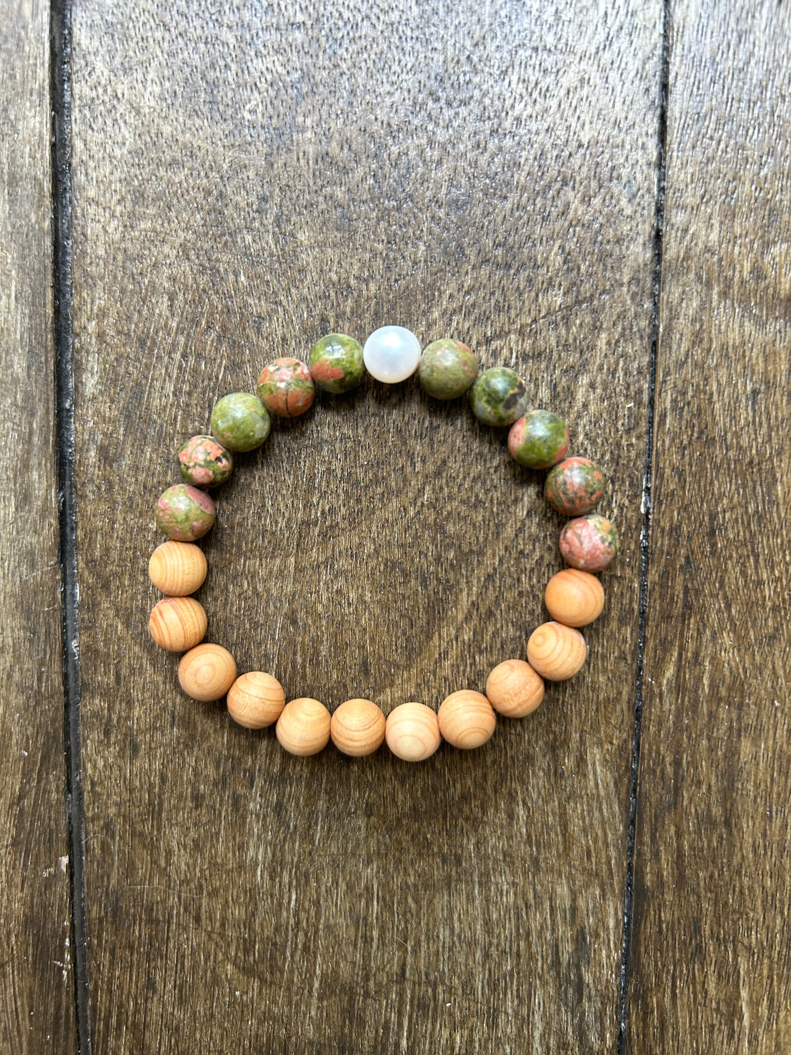 Drift Pearl Bracelet (Wood Stone)