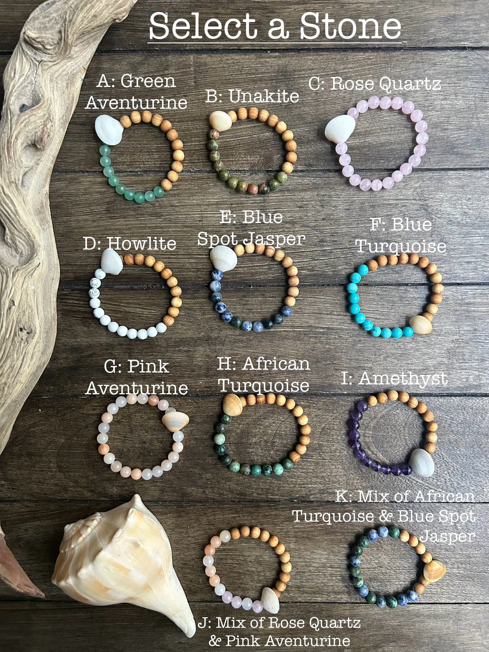 Drift Pearl Bracelet (Wood Stone)