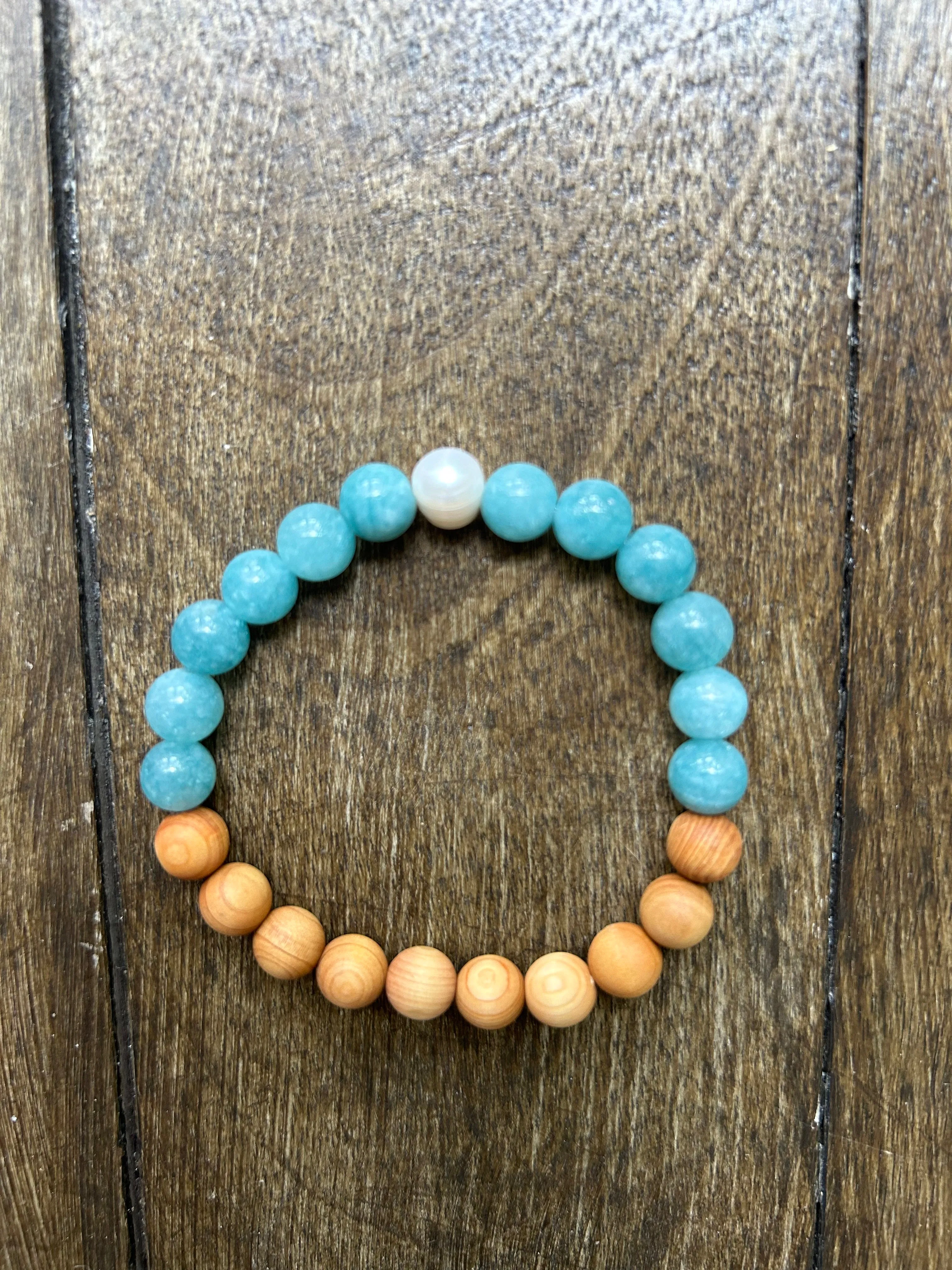 Drift Pearl Bracelet (Wood Stone)