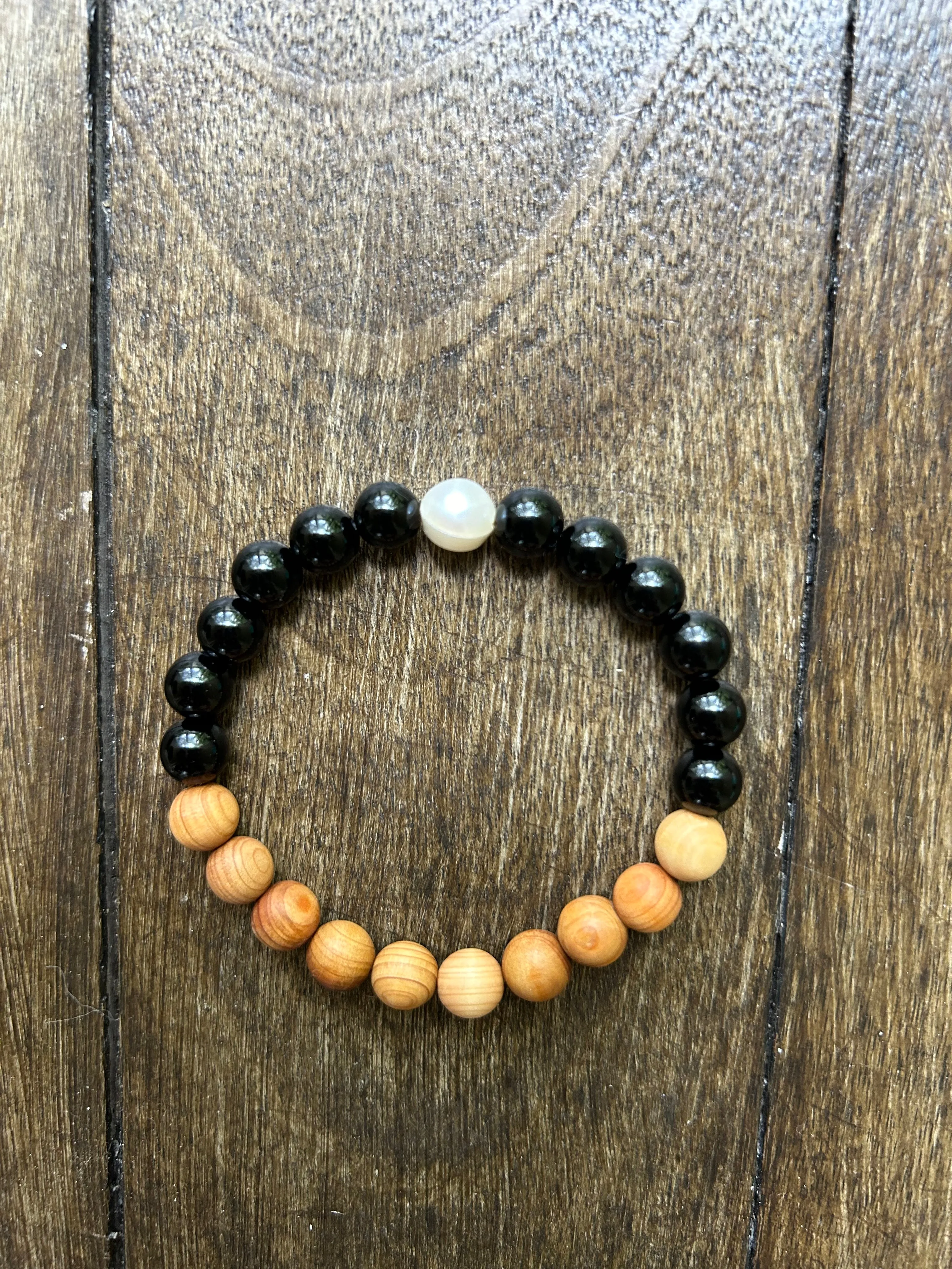 Drift Pearl Bracelet (Wood Stone)