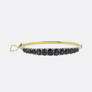 Edwardian Sapphire Hinge Bangle
