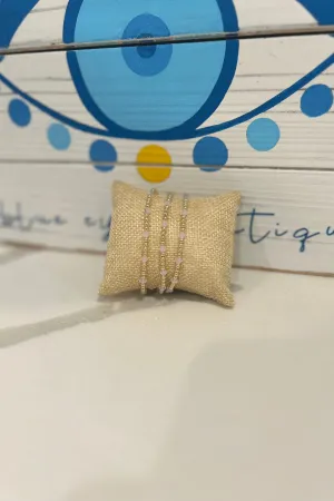 ellie gold filled swarowski crystal bracelet - rose water