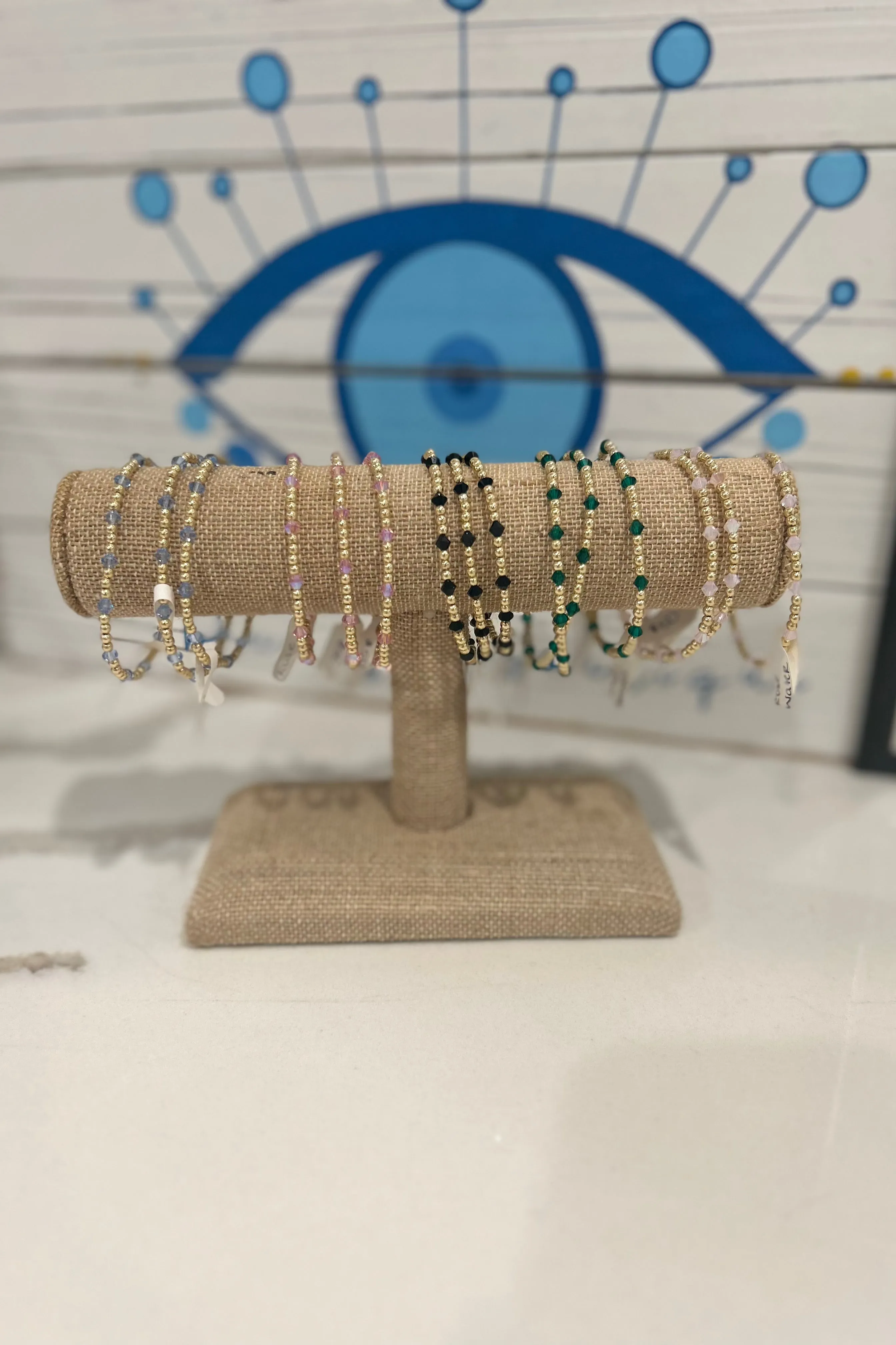 ellie gold filled swarowski crystal bracelet - rose water