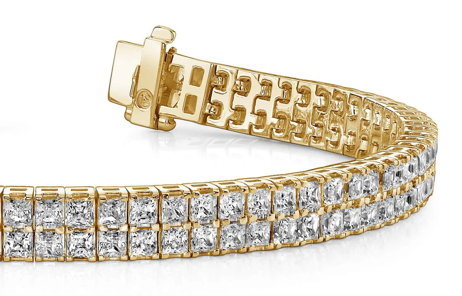 Endless Dreams Princess Cut Tennis Diamond Bracelet with 12.24 ct.(finished) 2.3mm