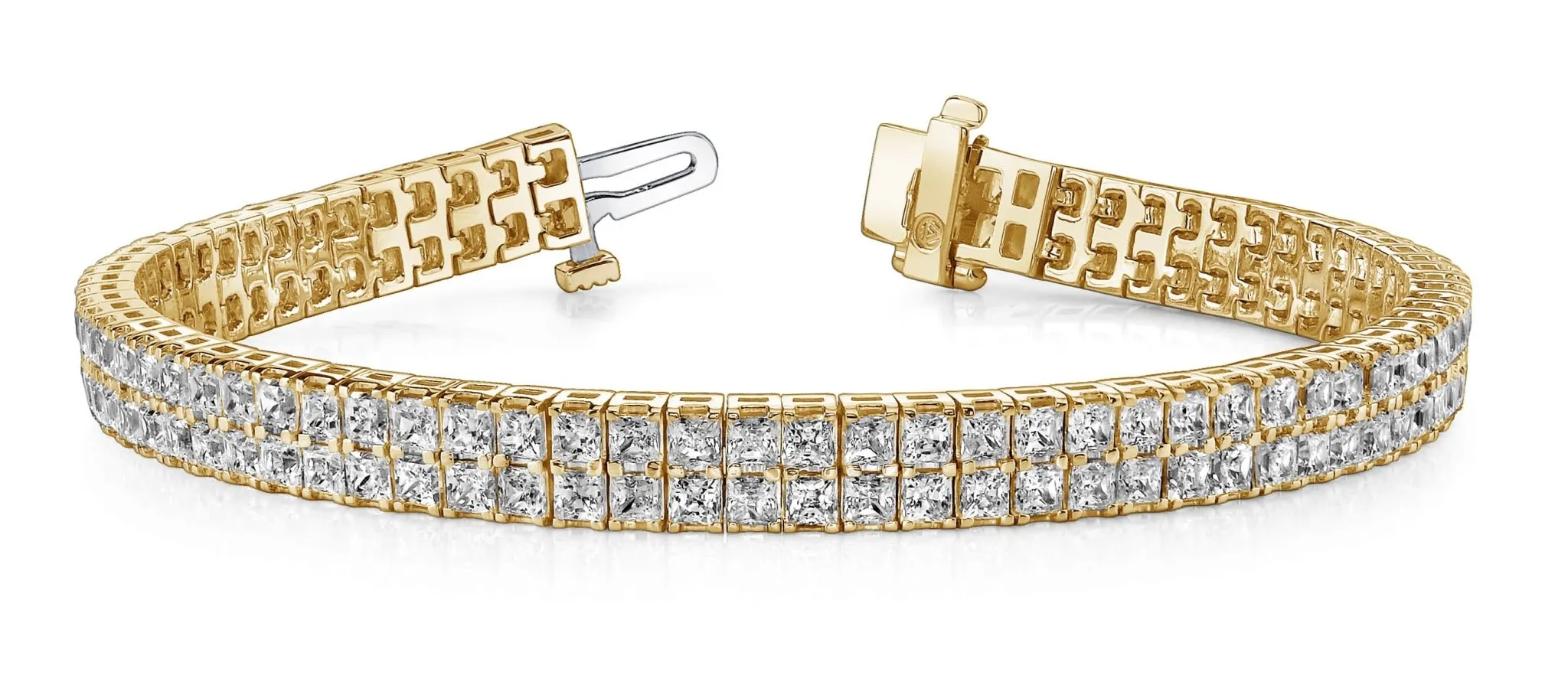 Endless Dreams Princess Cut Tennis Diamond Bracelet with 12.24 ct.(finished) 2.3mm